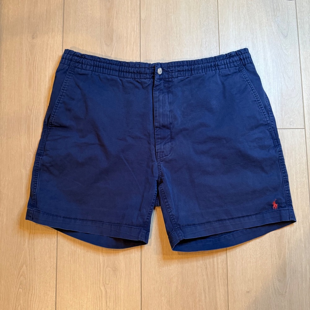Polo Ralph Lauren Shorts Mens XL Navy Blue Classic Fit 6 Inch Stretch Chino